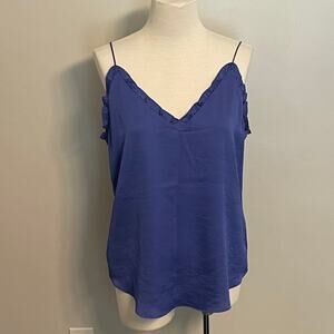 Express Women’s Tank‎ Top Camisole Blue Ruffles Size Medium